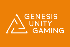 Logótipo Genesis Unity Gaming - horizontal com fundo