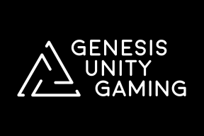 Logótipo Genesis Unity Gaming - horizontal negativo
