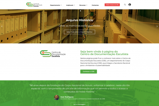 Site do Centro de Documentação Escutista do CNE
